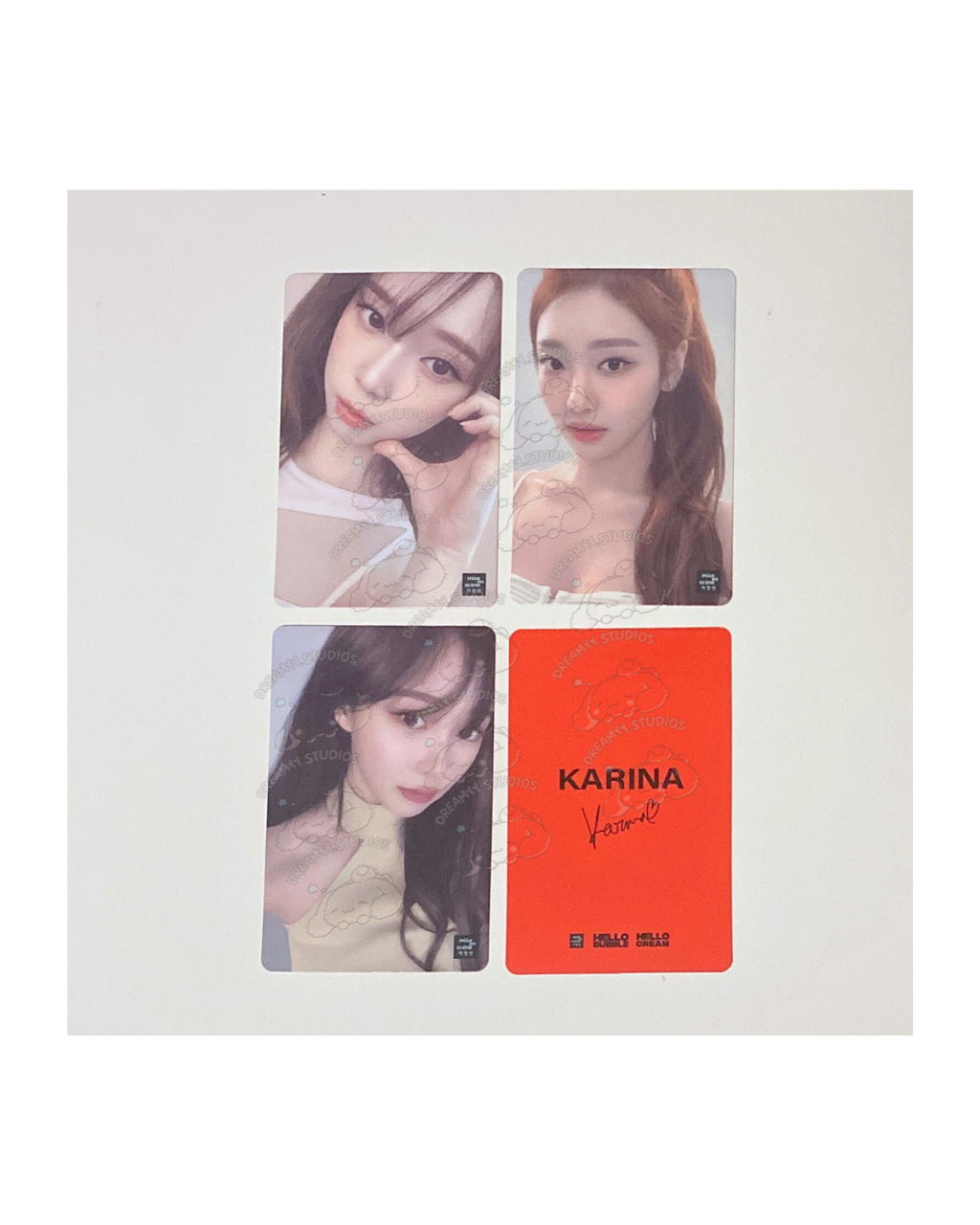 AESPA X MISEENSCENE HELLO BUBBLE OFFICIAL EVENT PHOTOCARD