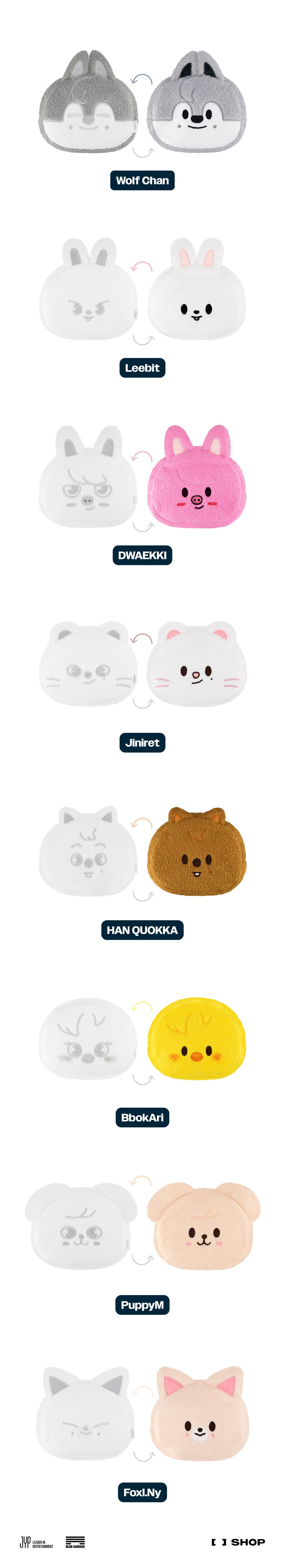 Stray Kids - [dominATE : celebrATE] SKZOO REVERSIBLE FACE POUCH