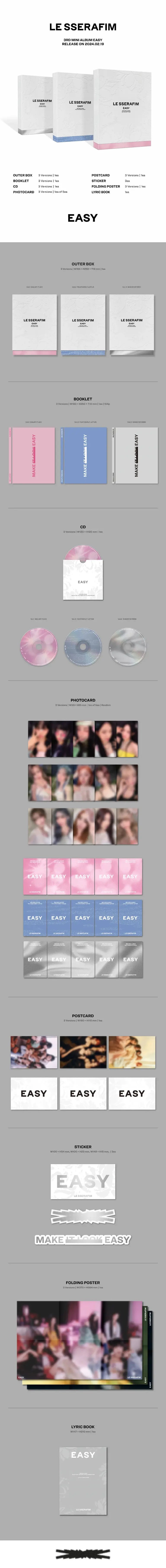 Le Sserafim – 3rd Mini Album (Easy)