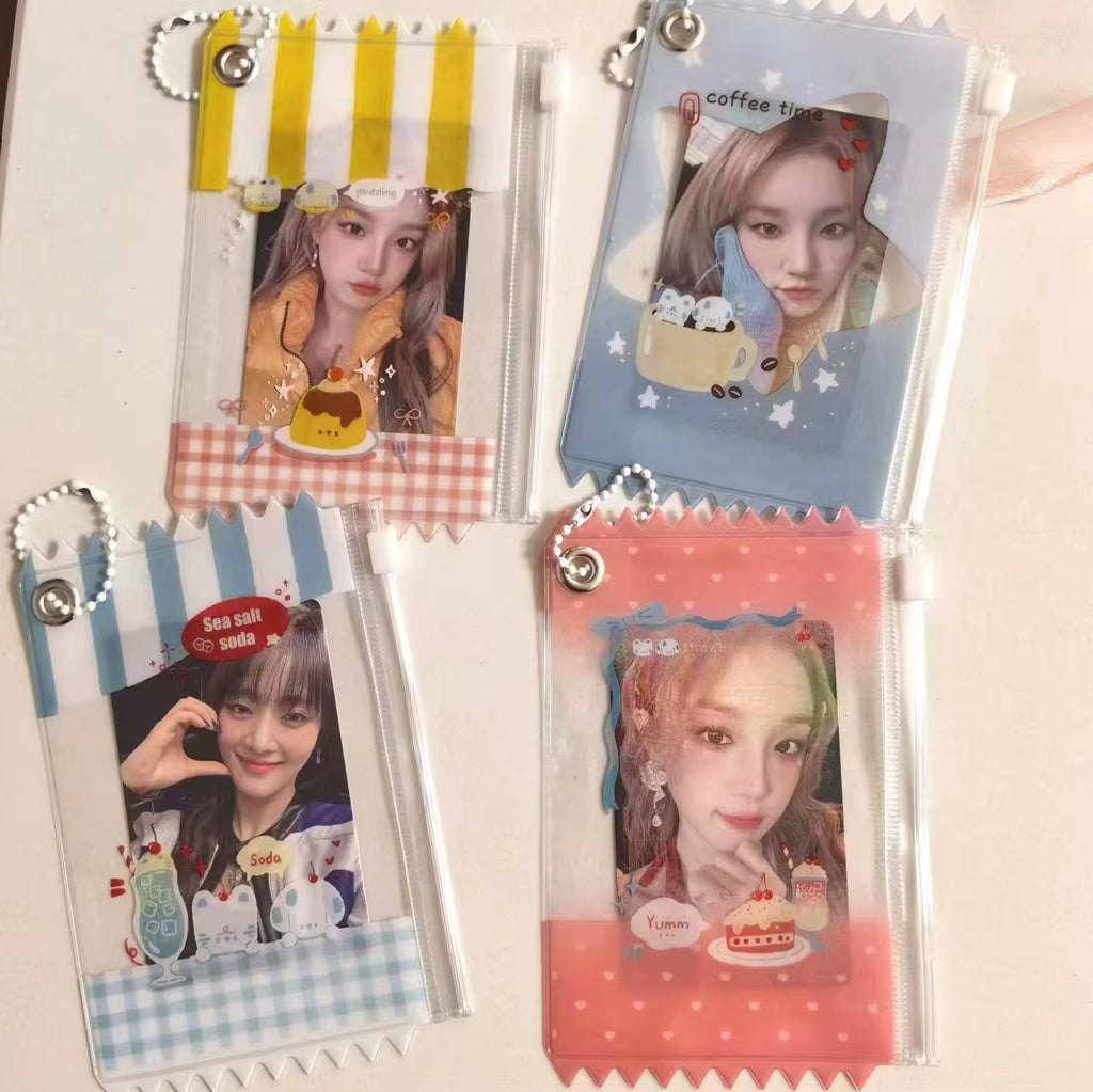 Ziplock Tranperant Candy Pouch Card Holder