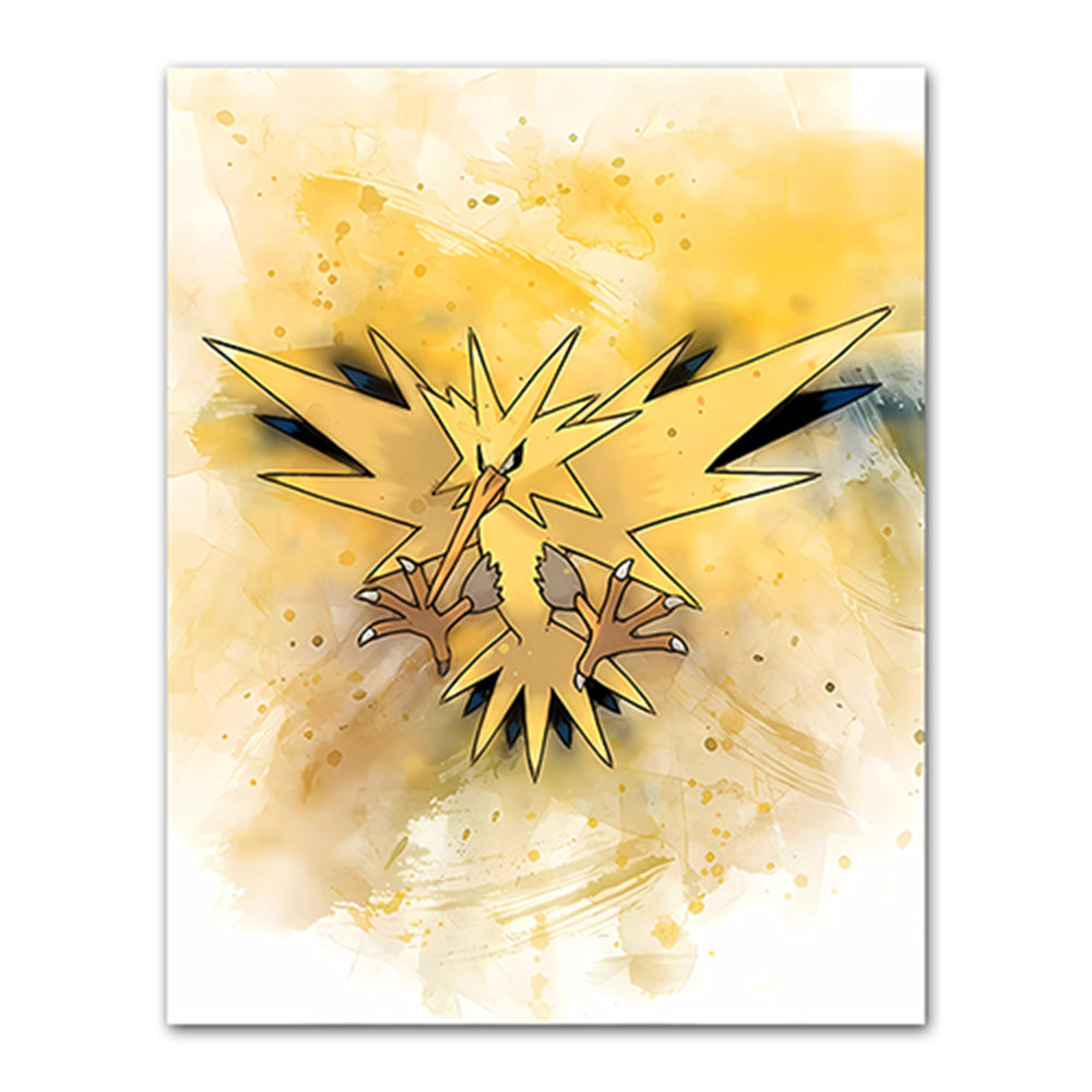 Amazon cartoon anime poster pokemon pokemon pikachu watercolor art children's decorative painting